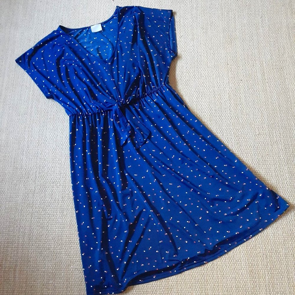 Siren Lily Navy Dots Maternity Dress Size M